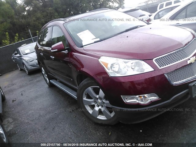 1GNLVHED8AS122711 - 2010 CHEVROLET TRAVERSE LTZ BURGUNDY photo 1