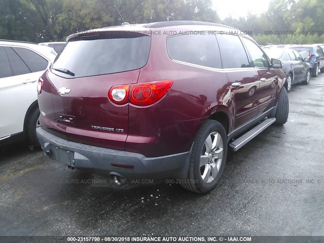 1GNLVHED8AS122711 - 2010 CHEVROLET TRAVERSE LTZ BURGUNDY photo 4