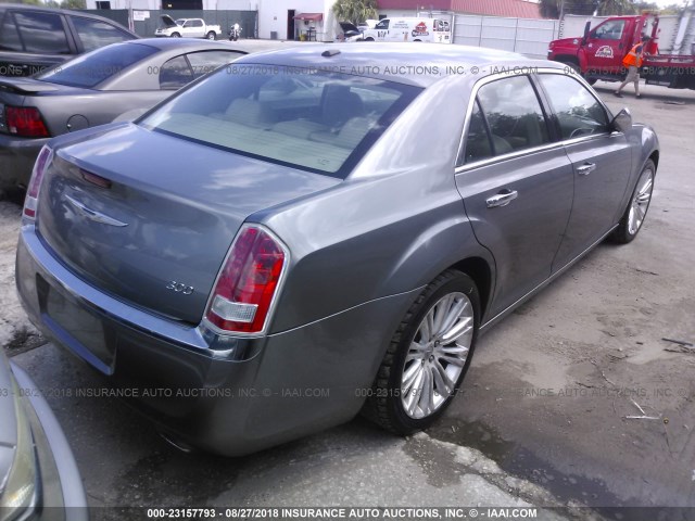 2C3CA5CG2BH580144 - 2011 CHRYSLER 300 LIMITED GRAY photo 4