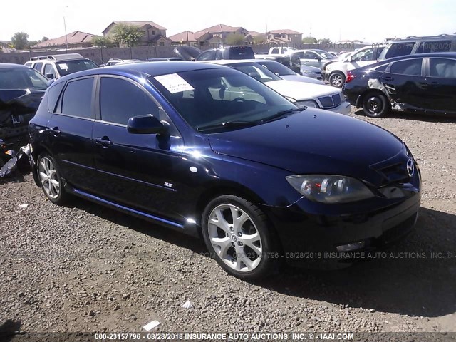 JM1BK343181126544 - 2008 MAZDA 3 HATCHBACK BLUE photo 1