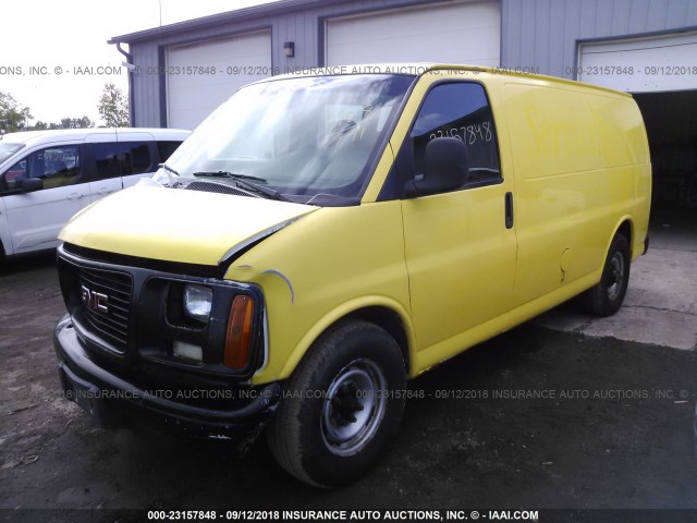 1GTHG35R221109497 - 2002 GMC SAVANA G3500 YELLOW photo 2