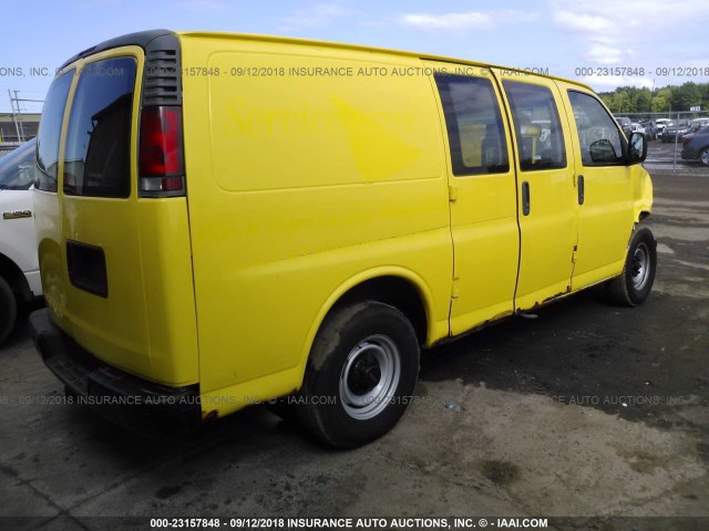 1GTHG35R221109497 - 2002 GMC SAVANA G3500 YELLOW photo 4