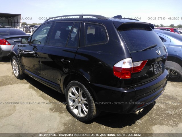 WBXPC93467WF16045 - 2007 BMW X3 3.0SI BLACK photo 3