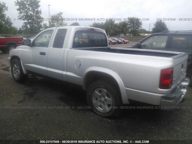 1D7HE42K06S623793 - 2006 DODGE DAKOTA SLT SILVER photo 3