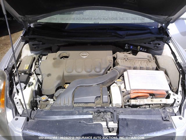 1N4CL21E97C160242 - 2007 NISSAN ALTIMA HYBRID SILVER photo 10