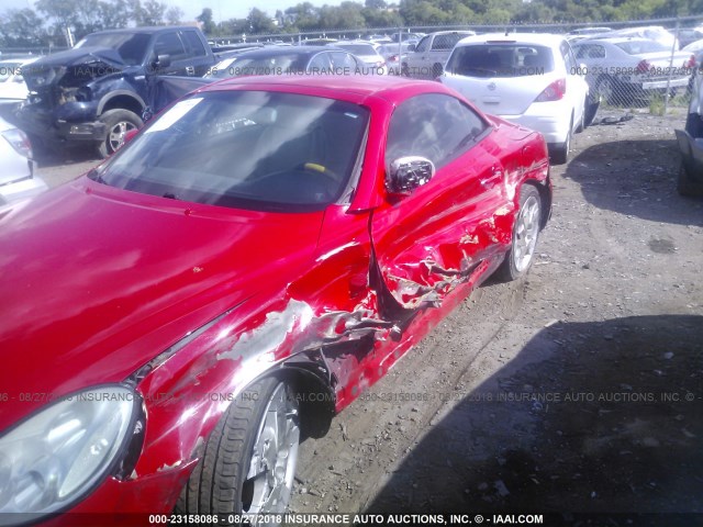 JTHFN48Y150067533 - 2005 LEXUS SC 430 RED photo 6