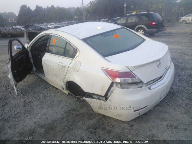 19UUA8F31EA002793 - 2014 ACURA TL SE WHITE photo 3