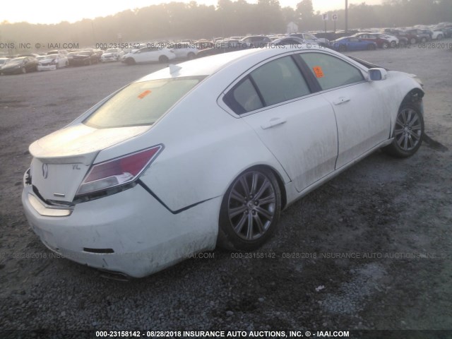 19UUA8F31EA002793 - 2014 ACURA TL SE WHITE photo 4