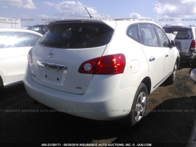 JN8AS5MV3BW290725 - 2011 NISSAN ROGUE S/SV/KROM WHITE photo 4