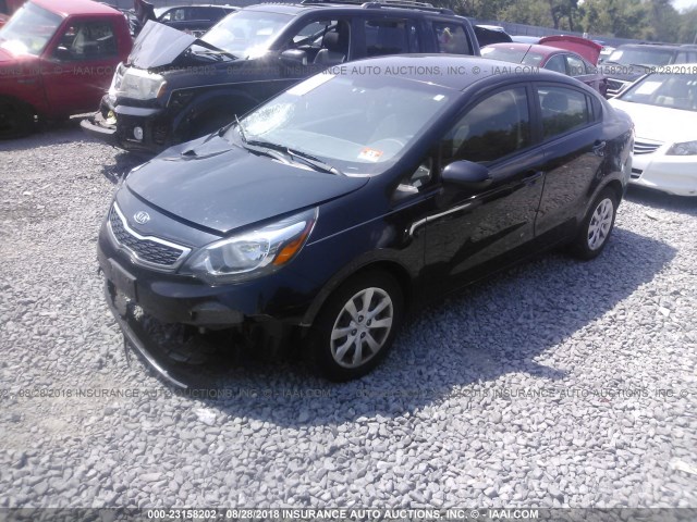 KNADN4A30D6113689 - 2013 KIA RIO EX/SX BLACK photo 2