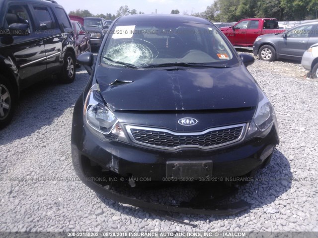 KNADN4A30D6113689 - 2013 KIA RIO EX/SX BLACK photo 6