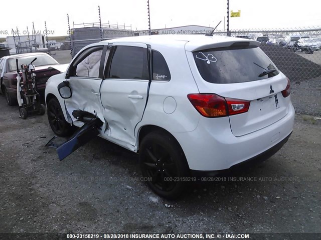 4A4AR4AU0EE022442 - 2014 MITSUBISHI OUTLANDER SPORT SE WHITE photo 3