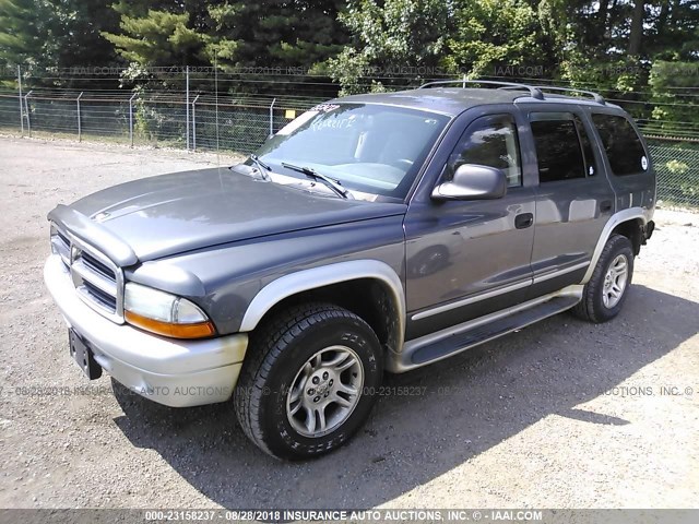 1D4HS58NX3F553253 - 2003 DODGE DURANGO SLT PLUS GRAY photo 2