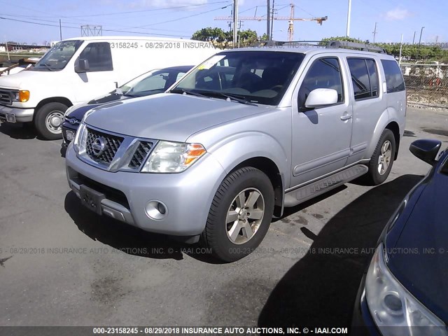 5N1AR18U88C604487 - 2008 NISSAN PATHFINDER S/LE/SE SILVER photo 2