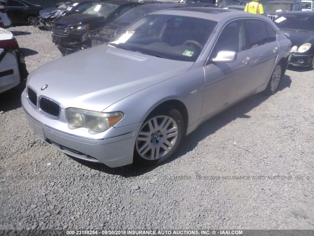 WBAGN63443DR10441 - 2003 BMW 745 LI SILVER photo 2