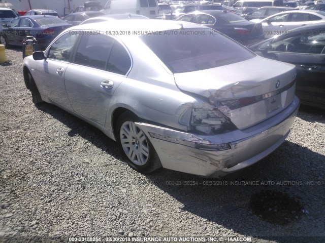 WBAGN63443DR10441 - 2003 BMW 745 LI SILVER photo 3