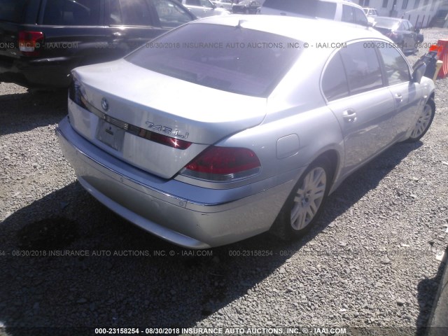 WBAGN63443DR10441 - 2003 BMW 745 LI SILVER photo 4