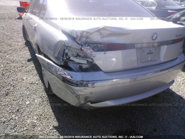 WBAGN63443DR10441 - 2003 BMW 745 LI SILVER photo 6