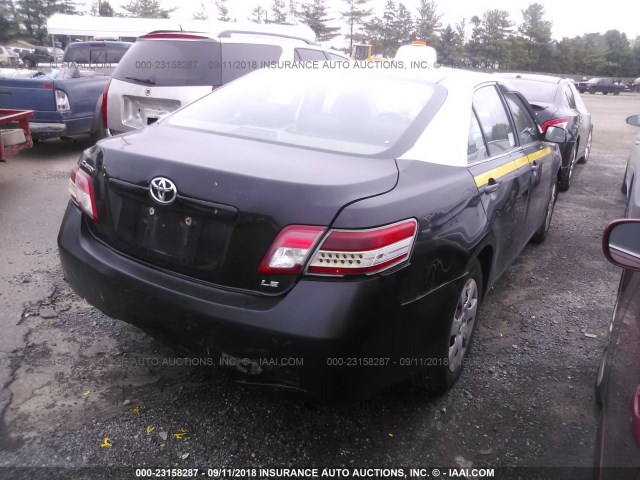 4T1BF3EK0AU543566 - 2010 TOYOTA CAMRY SE/LE/XLE BLACK photo 4