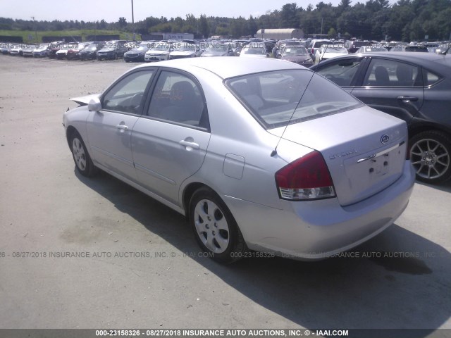 KNAFE121885547116 - 2008 KIA SPECTRA EX/LX/SX SILVER photo 3