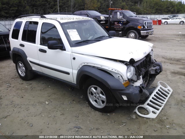 1J4GK48K76W175013 - 2006 JEEP LIBERTY SPORT WHITE photo 1