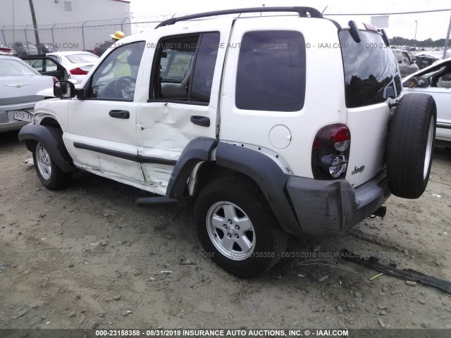 1J4GK48K76W175013 - 2006 JEEP LIBERTY SPORT WHITE photo 3