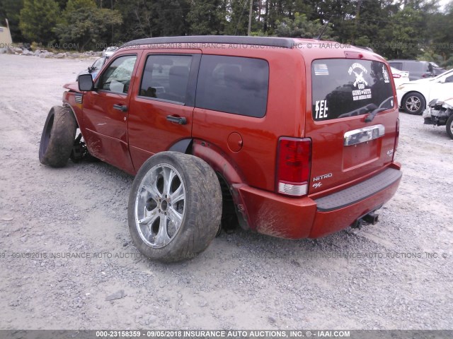 1D8GU58647W626345 - 2007 DODGE NITRO R/T ORANGE photo 3