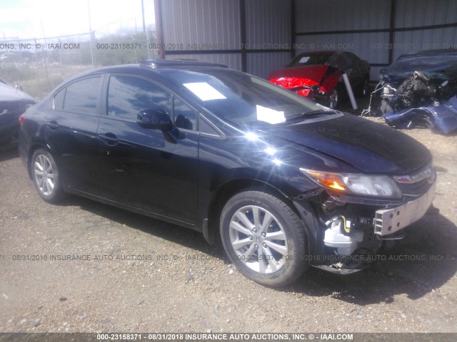 19XFB2F94CE043371 - 2012 HONDA CIVIC EXL ლურჯი ფოტო 1
