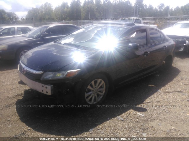 19XFB2F94CE043371 - 2012 HONDA CIVIC EXL ლურჯი ფოტო 2