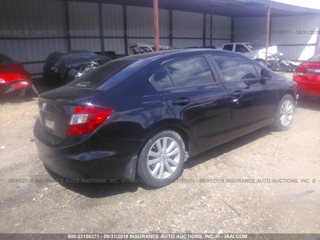 19XFB2F94CE043371 - 2012 HONDA CIVIC EXL ლურჯი ფოტო 4