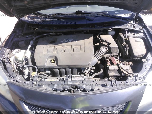 JTDBL40E299056680 - 2009 TOYOTA COROLLA LE/XLE GRAY photo 10
