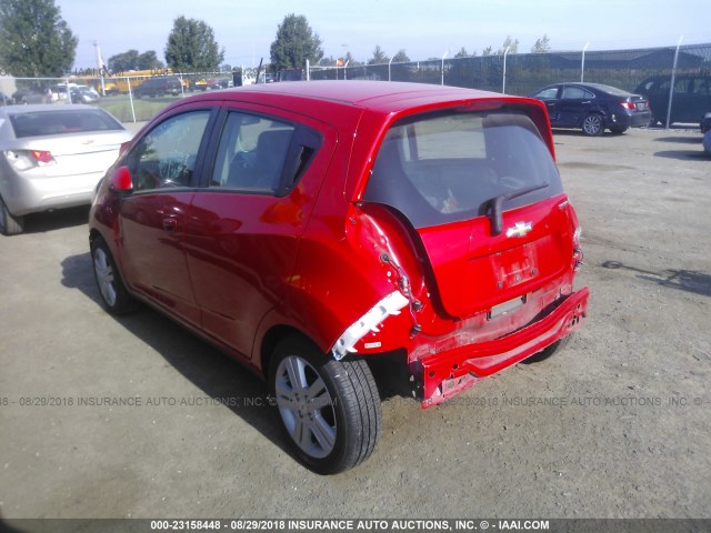 KL8CD6S90EC490048 - 2014 CHEVROLET SPARK 1LT RED photo 3