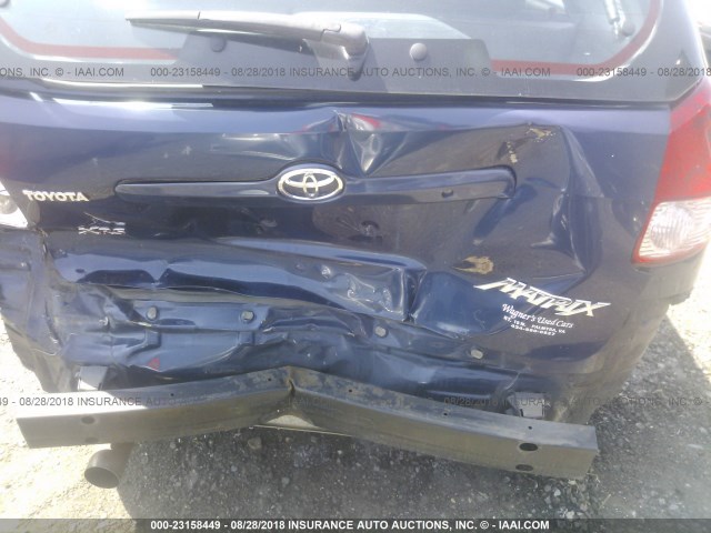 2T1KY38E03C017202 - 2003 TOYOTA COROLLA MATRIX XRS BLUE photo 6
