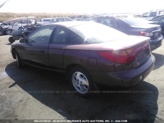 1G8ZR14792Z232633 - 2002 SATURN SC2 MAROON photo 3