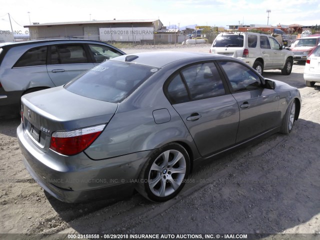 WBANW135X8CZ75467 - 2008 BMW 535 I GRAY photo 4