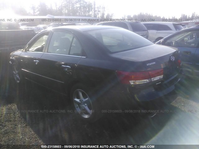 5NPEU46FX7H194918 - 2007 HYUNDAI SONATA SE/LIMITED BLACK photo 3