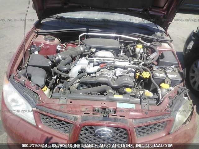 JF1GG61607H803439 - 2007 SUBARU IMPREZA 2.5I BURGUNDY photo 10