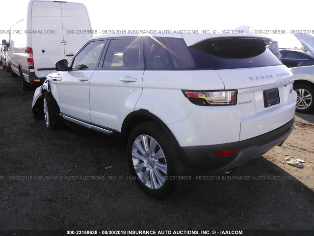 SALVR2BG2HH250556 - 2017 LAND ROVER RANGE ROVER EVOQU HSE WHITE photo 3