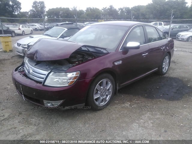 1FAHP25W08G127184 - 2008 FORD TAURUS LIMITED RED photo 2