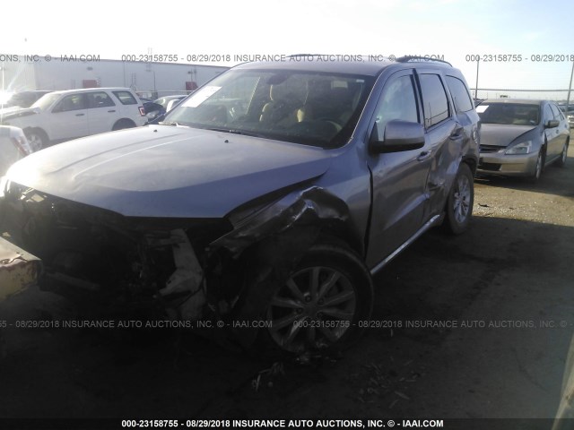 1C4RDJAG3FC921553 - 2015 DODGE DURANGO SXT GRAY photo 2