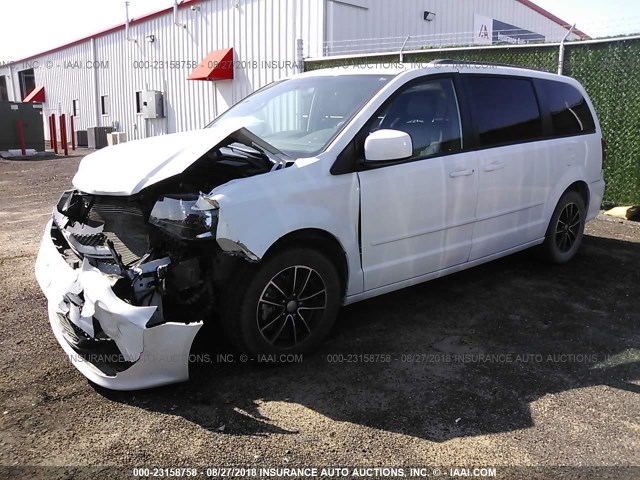 2C4RDGEG8GR274590 - 2016 DODGE GRAND CARAVAN R/T WHITE photo 2