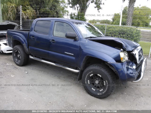 3TMJU62N66M015497 - 2006 TOYOTA TACOMA DOUBLE CAB PRERUNNER BLUE photo 1