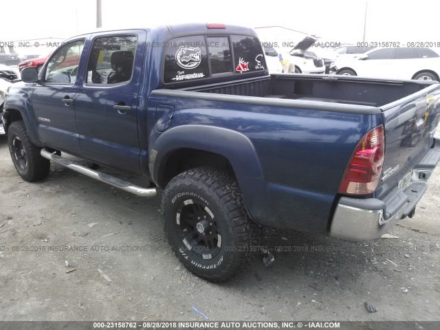 3TMJU62N66M015497 - 2006 TOYOTA TACOMA DOUBLE CAB PRERUNNER BLUE photo 3