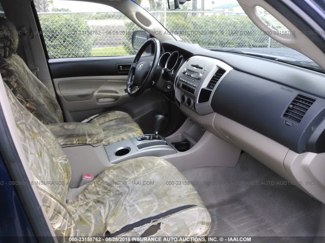3TMJU62N66M015497 - 2006 TOYOTA TACOMA DOUBLE CAB PRERUNNER BLUE photo 5