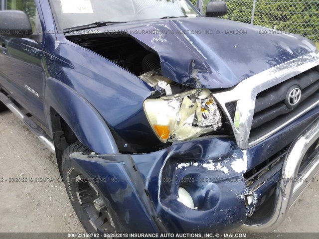 3TMJU62N66M015497 - 2006 TOYOTA TACOMA DOUBLE CAB PRERUNNER BLUE photo 6