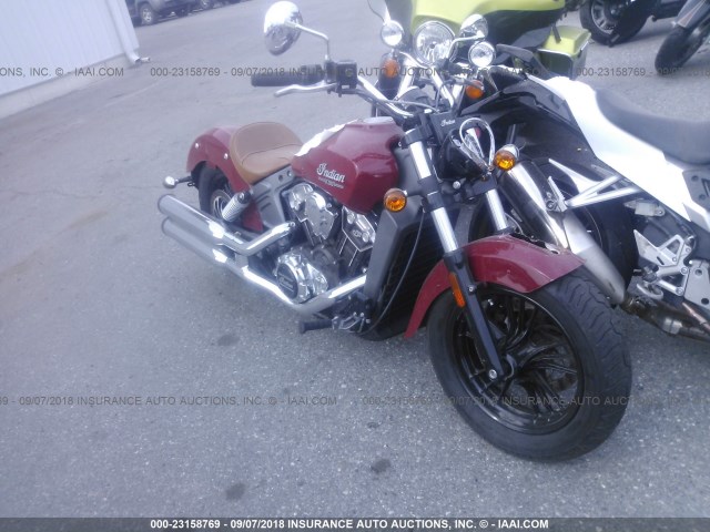 56KMSA003F3102704 - 2015 INDIAN MOTORCYCLE CO. SCOUT ABS RED photo 1