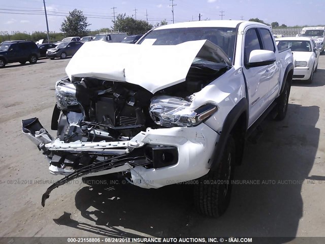 5TFCZ5ANXHX087273 - 2017 TOYOTA TACOMA DBL CAB/SR/TRDSPT/OR/PRO თეთრი ფოტო 2
