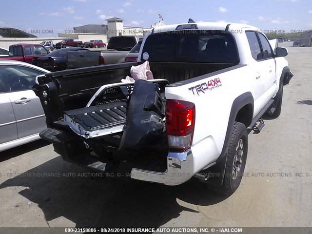 5TFCZ5ANXHX087273 - 2017 TOYOTA TACOMA DBL CAB/SR/TRDSPT/OR/PRO თეთრი ფოტო 4