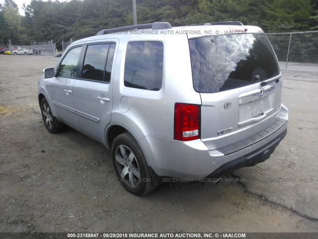 5FNYF4H94CB078234 - 2012 HONDA PILOT TOURING SILVER photo 3