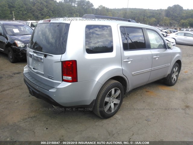 5FNYF4H94CB078234 - 2012 HONDA PILOT TOURING SILVER photo 4